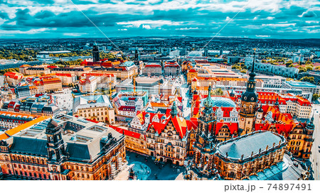 DRESDEN, GERMANY-SEPTEMBER 08, 2015 :Catholic Court Church(Katholische Hofkirche).Center of the Dresden Old Town. Dresden has a long history as the capital and royal residence for the Electors and DRESDEN, GERMANY-SEPTEMBER 08, 2015 :Catholic Court Church(Katholische Hofkirche).Center of the Dresden Old Town. Dresden has a long history as the capital and royal residence for the Electors and 74897491