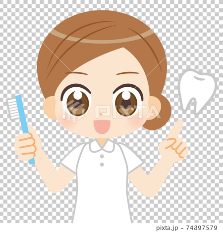 Dental hygienist anime-style icon of dental... - Stock Illustration  [74897579] - PIXTA