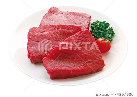 輸入牛_モモ肉ステーキ用_14（パス付き） 74897906