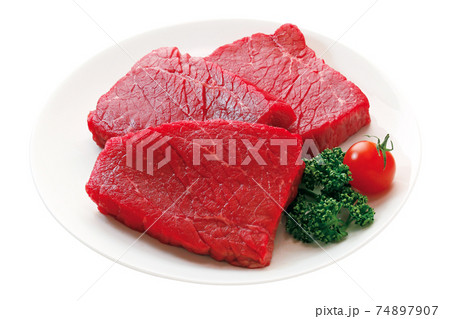 輸入牛_モモ肉ステーキ用_15（パス付き） 74897907