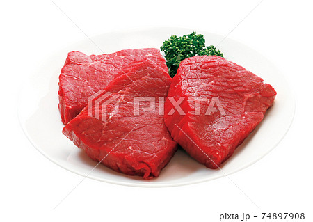 輸入牛_モモ肉ステーキ用_16（パス付き） 74897908