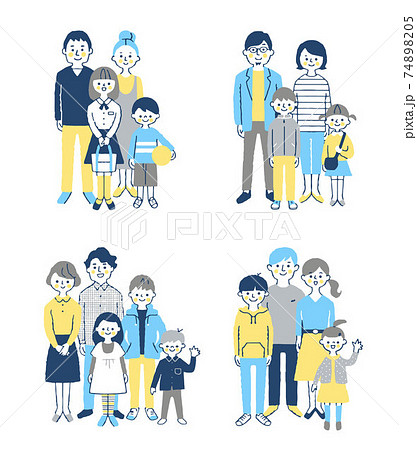 4組の家族　セット　 74898205