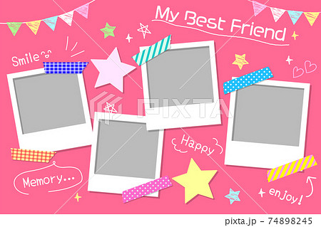 卒業アルバム用フレーム　ピンクポップ 74898245