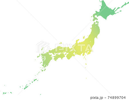 ドット日本地図素材 74899704