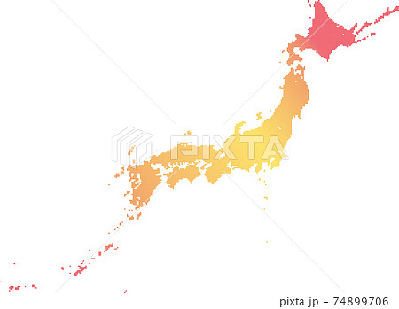 ドット日本地図素材のイラスト素材