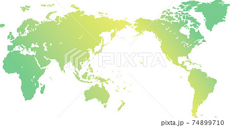ドット世界地図素材 74899710