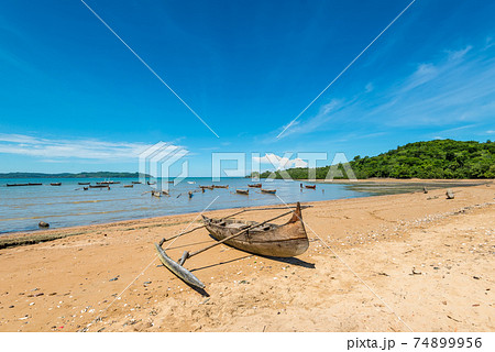 Traditional boat, Nosy Be, Madagascar 74899956