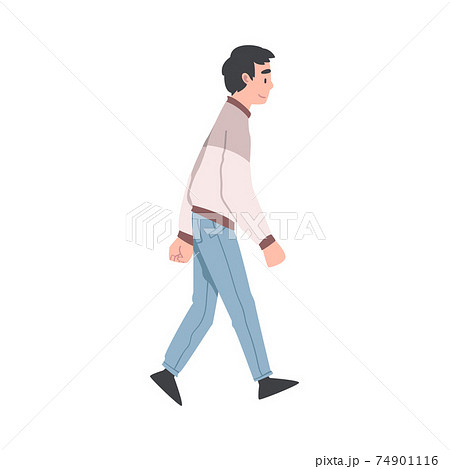 guy walking side view