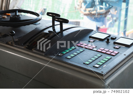 Tug boat dashboard. Captains bridge controls 74902102