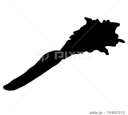 美味しい大根のシルエットのイラスト素材