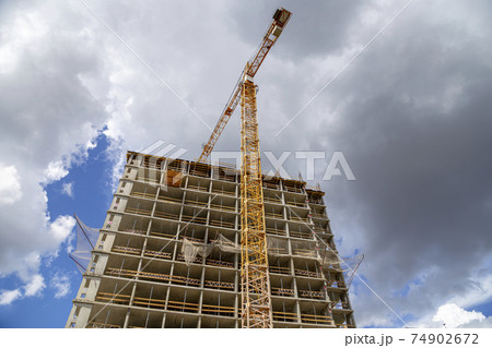 Multi-storey building under construction (new residential complex), Moscow, Russia 74902672