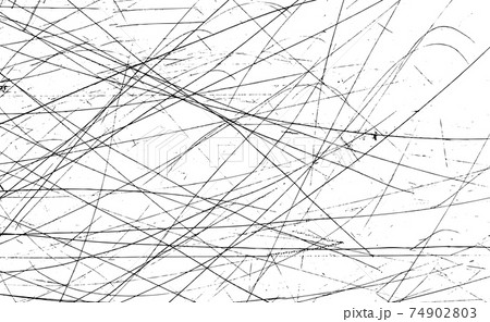Grunge black lines and dots on a white background - Vector 74902803