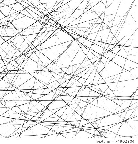 Grunge black lines and dots on a white background - Vector 74902804