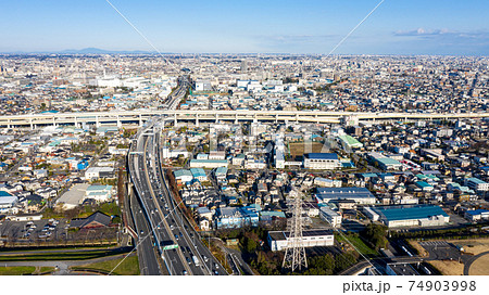 「埼玉県」戸田市美女木周辺の空撮 74903998