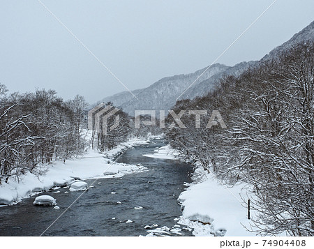 北海道　余市川　余市郡仁木町然別付近 74904408
