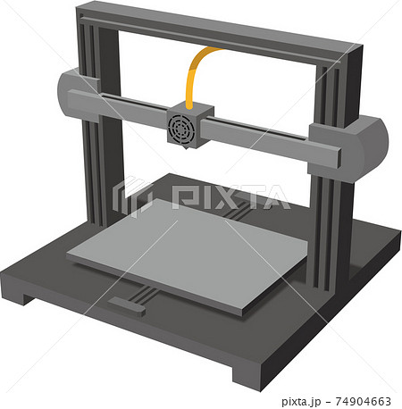 Fdm方式 熱溶解積層方式 の3dプリンターのイラスト素材