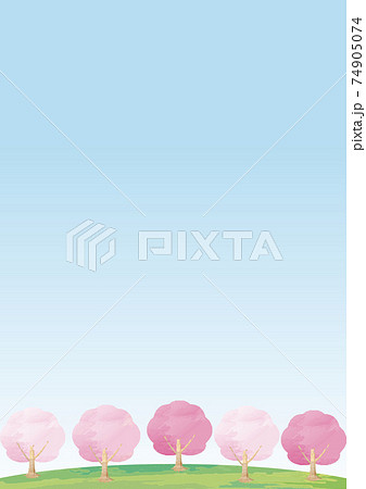 春 さくら 桜 花 緑 芝生 フレーム 水彩 背景 コピースペース イラスト素材のイラスト素材 春 さくら 桜 花 緑 芝生 フレーム 水彩 背景 コピースペース イラスト素材のイラスト素材