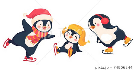 Penguin ice skating Penguin ice skating 74906244