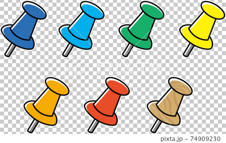 角に使える押しピン 画鋲 のイラスト 版ずれ のイラスト素材 角に使える押しピン 画鋲 のイラスト 版ずれ のイラスト素材
