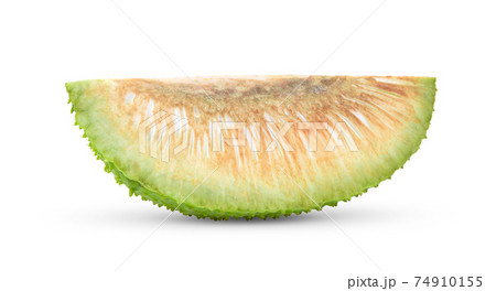 slice breadfruit on white background 74910155