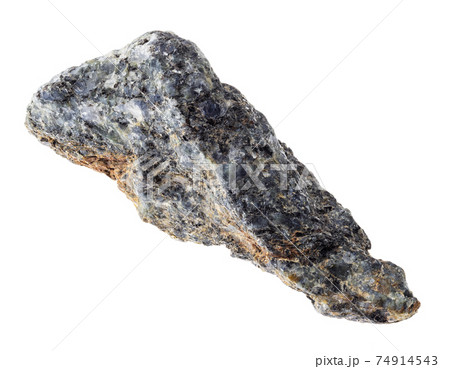 raw biotite nepheline syenite rock on white 74914543