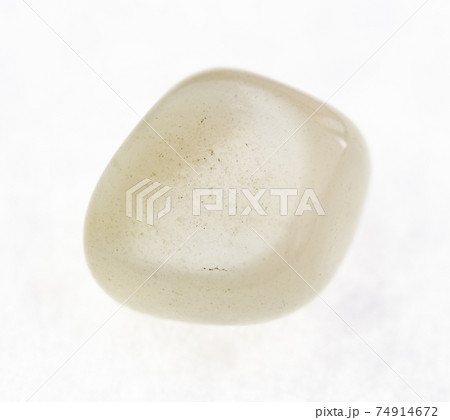 polished moonstone (adularia) gemstone on white 74914672