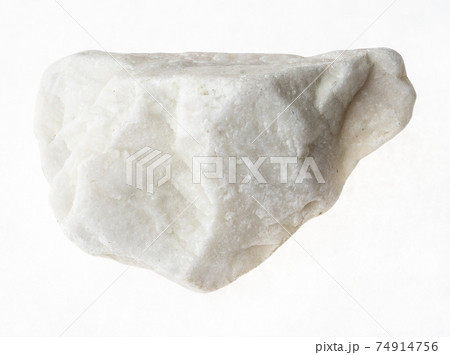 raw white marble stone on white background 74914756