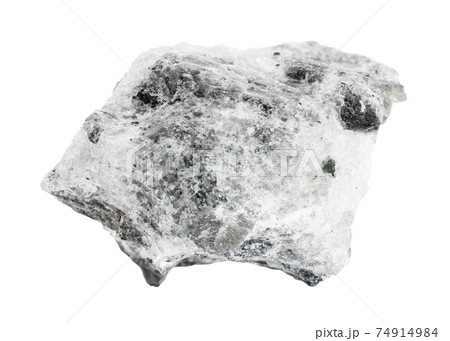 natural saccharoidal apatite ore cutout on white 74914984