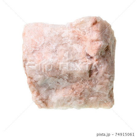 unpolished feldspar stone cutout on white unpolished feldspar stone cutout on white 74915061
