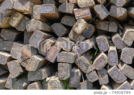 Railroad Ties Stack 74916794