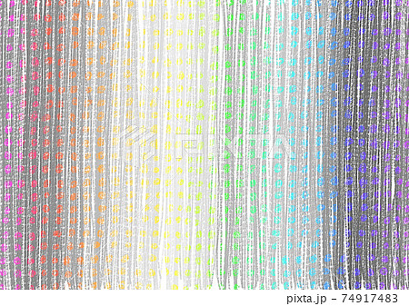 虹色 クレヨン 色鉛筆 手書き 背景素材 水玉模様 グレーのイラスト素材