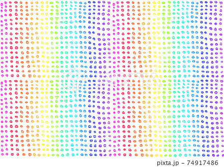 虹色 クレヨン 色鉛筆 手書き 背景素材 水玉模様のイラスト素材