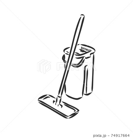 Cleaning bucket with handle isolated on white background. Vector hand-drawn  illustration in doodle style. Suitable for your projects, decorations,  logo, various designs Stock Vector Image & Art - Alamy