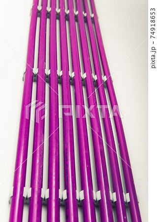 purple plastic pipes of underfloor heating system purple plastic pipes of underfloor heating system 74918653