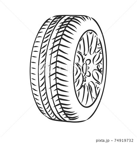 4663 Car Tire Sketch Images Stock Photos  Vectors  Shutterstock