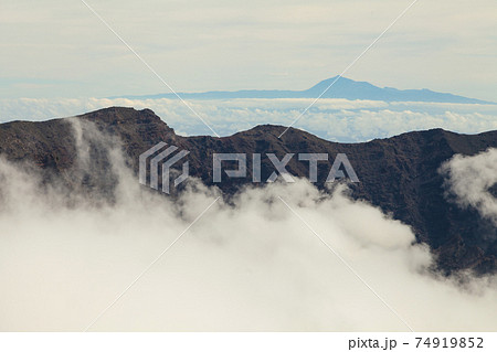 Landscape of clouds, Roque de los Muchachos, Canary Islands. Landscape of clouds, Roque de los Muchachos, Canary Islands. 74919852