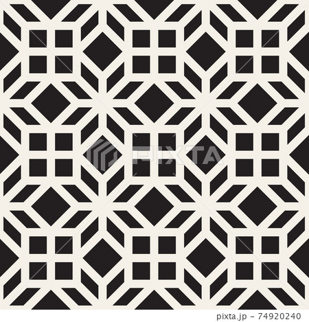Vector seamless pattern. Repeating geometric cross lines. Abstract lattice background design. Vector seamless pattern. Repeating geometric cross lines. Abstract lattice background design. 74920240