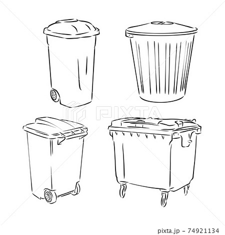 Sketched Full Trash Bin Desktop Icon Stock Vector  Illustration of full  paper 51798645