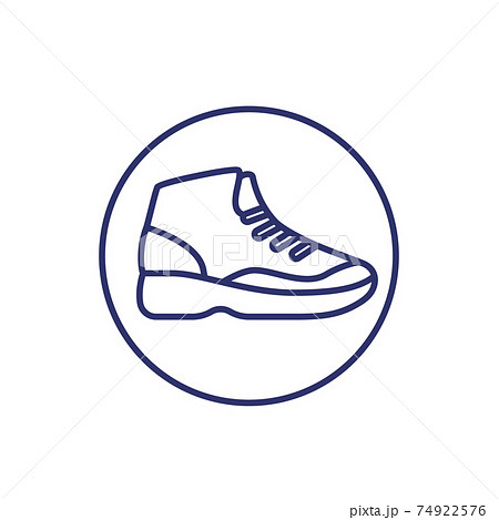 Basketball Shoe Icon High Top Sneakers Vector Stock Illustration