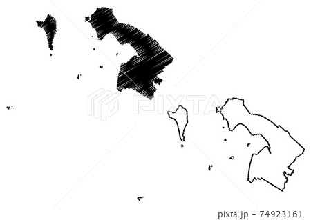 Kien Giang Province (Socialist Republic of Vietnam, Subdivisions of Vietnam) map vector illustration, scribble sketch Tinh Kien Giang map Kien Giang Province (Socialist Republic of Vietnam, Subdivisions of Vietnam) map vector illustration, scribble sketch Tinh Kien Giang map 74923161