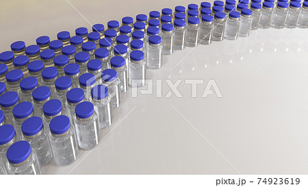 ワクチンの注射剤アンプル瓶のイラスト素材