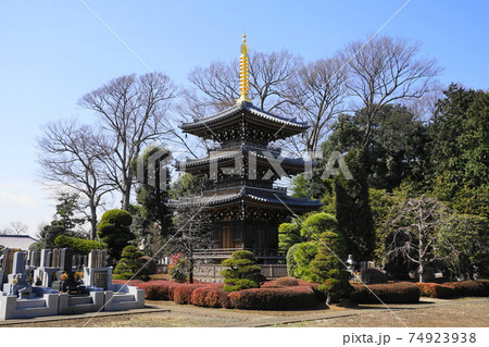 2月 世田谷732三重堂(三重塔)・慶元寺 2月 世田谷732三重堂(三重塔)・慶元寺 74923938