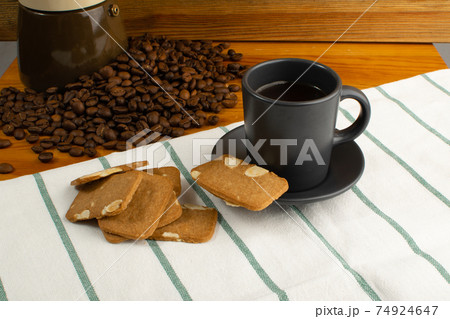 Ginger Snap with Black Coffee, Rectangular Ginger Nut Ginger Snap with Black Coffee, Rectangular Ginger Nut 74924647