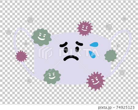 汚れたマスクのベクターイラスト 74925123