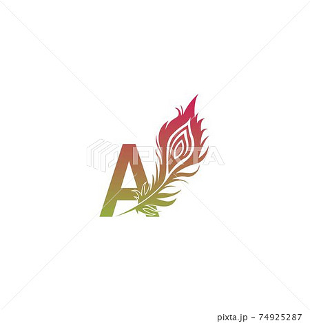 Letter A with feather logo icon design vector Letter A with feather logo icon design vector 74925287