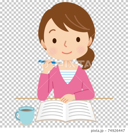 Female household account book diary to fill in a notebook 74926447