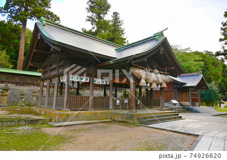 揖夜神社　拝殿　松江市 74926620