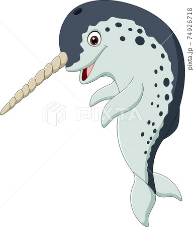 Cartoon narwhal isolated on white background Cartoon narwhal isolated on white background 74926718