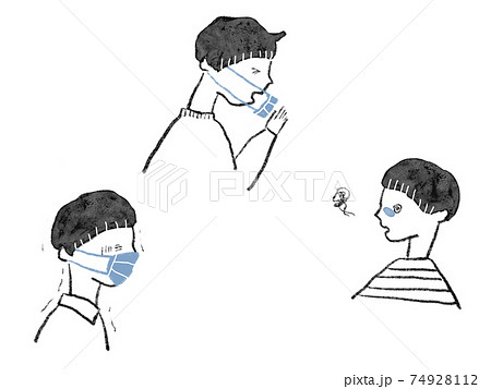 体調不良な女性イラストのイラスト素材