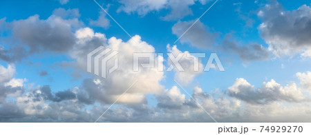 Soft clouds on blue sky 74929270